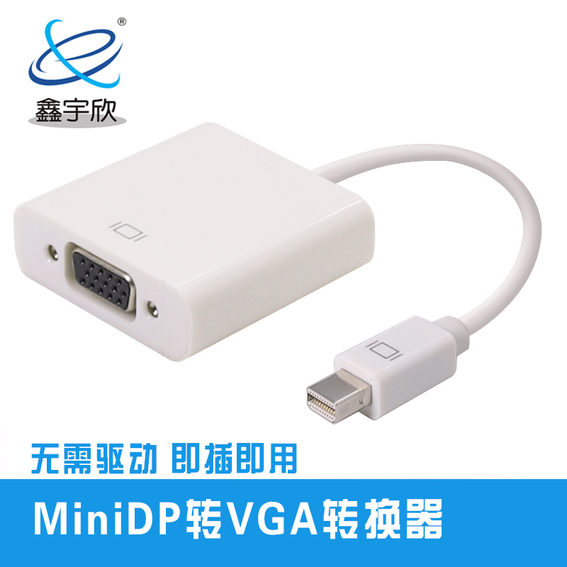  Mini displayport converter mini DP male to VGA female Apple adapter cable white square